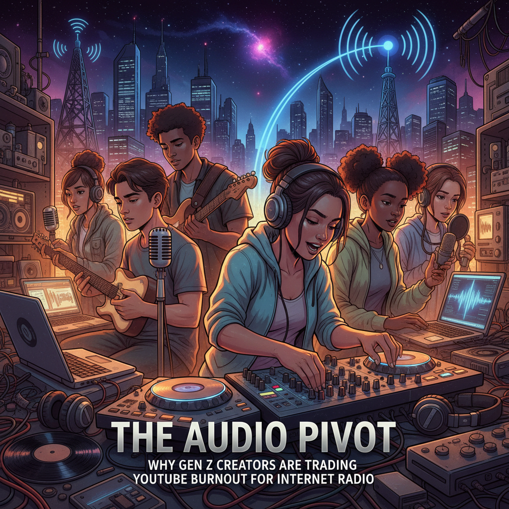 The Audio Pivot: Why Gen Z Creators Are Trading YouTube Burnout for Internet Radio